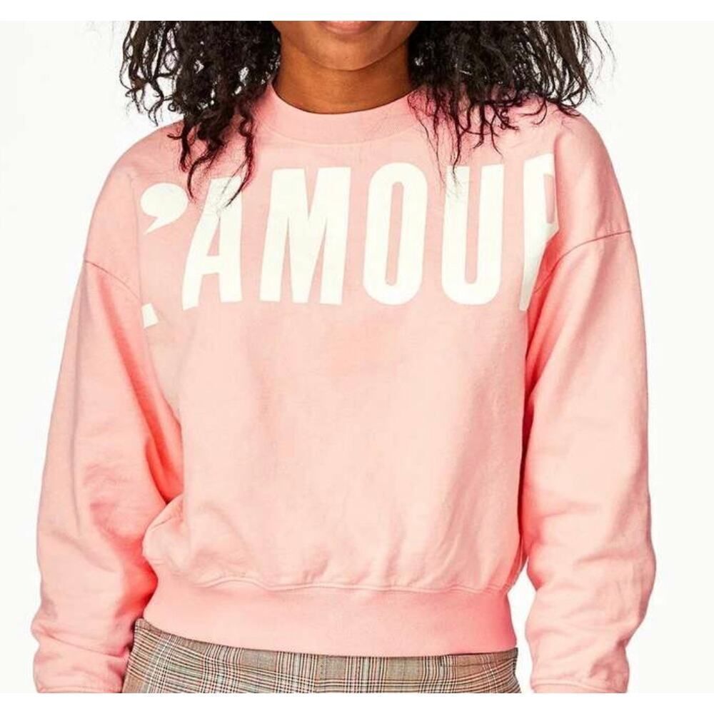 Clare V. Le Drop L’Amour Sweatshirt in Coral Women’s Sz. XS